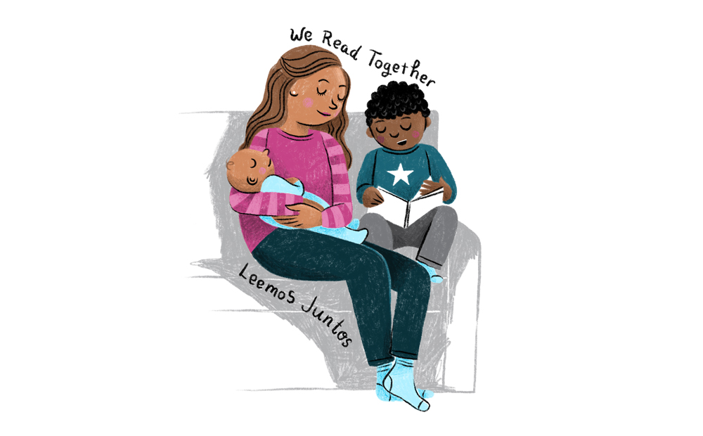 We Read Together illustration for Madison Public Library by Emily Balsley